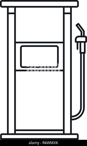 Kraftstoff nachfüllen stand Symbol. Umrisse Kraftstoff nachfüllen stand Vektor Symbol für Web Design auf weißem Hintergrund Stock Vektor
