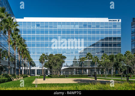 SANTA CLARA, CA/USA - Oktober 20, 2018: Ericsson Corporation Hauptsitz im Silicon Valley. Ericsson ist eine Netzwerk- und Telekommunikationsunternehmen. Stockfoto