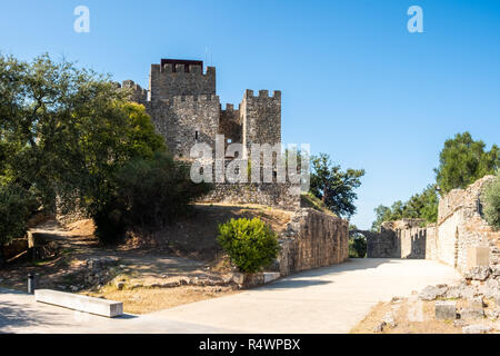 Pombal, Portugal - 22. September 2018: Äußere des Pombal Schloss Leiria District, Portugal Stockfoto