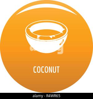 Coconut Symbol. Einfache Abbildung: Coconut vektor Icon für das Design orange Stock Vektor