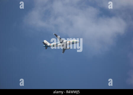 Chiangmai, Thailand - 26. November 2018: HS-PGV Airbus A320-200 von Bangkok Airway. Von Chiangmai Flughafen Phuket. Stockfoto