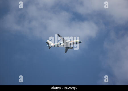 Chiangmai, Thailand - 26. November 2018: HS-PGV Airbus A320-200 von Bangkok Airway. Von Chiangmai Flughafen Phuket. Stockfoto