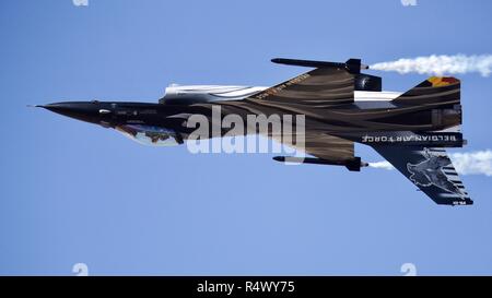 Belgische Luftwaffe F-16 Fighting Falcon bei der Royal International Air Tattoo 2018 Stockfoto