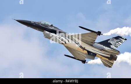 Belgische Luftwaffe F-16 Fighting Falcon bei der Royal International Air Tattoo 2018 Stockfoto