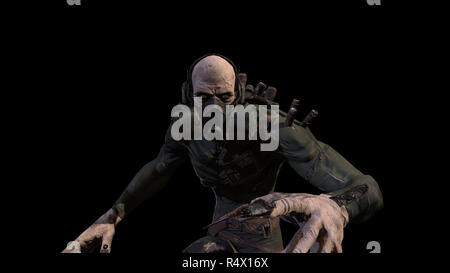 Nukleare post-Apokalypse mutant Soldat 3D-Rendering Stockfoto