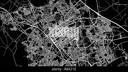 Urban vektor Stadtplan von Milton Keynes, England Stock Vektor