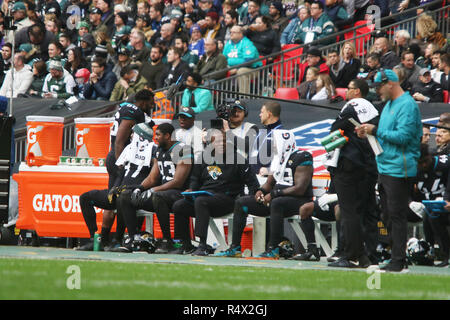 Jacksonville Jaguars vs Philadelphia Eagles, NFL International Series im Wembley Stadion in London, Großbritannien Mit: Atmosphäre, Wo: London, Vereinigtes Königreich, wenn: 28 Okt 2018 Credit: Ricky Swift/WENN.com Stockfoto