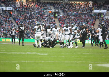 Jacksonville Jaguars vs Philadelphia Eagles, NFL International Series im Wembley Stadion in London, Großbritannien Mit: Atmosphäre, Wo: London, Vereinigtes Königreich, wenn: 28 Okt 2018 Credit: Ricky Swift/WENN.com Stockfoto