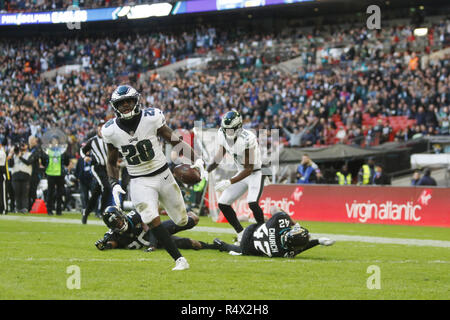 Jacksonville Jaguars vs Philadelphia Eagles, NFL International Series im Wembley Stadion in London, Großbritannien Mit: wendall Smallwood Wo: London, Vereinigtes Königreich, wenn: 28 Okt 2018 Credit: Ricky Swift/WENN.com Stockfoto