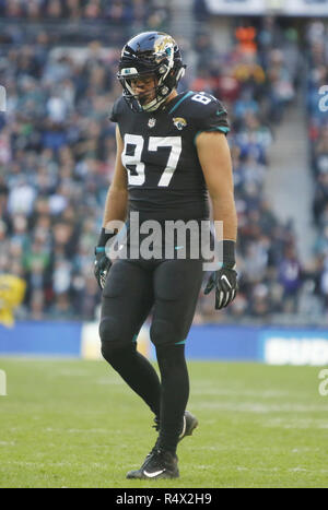 Jacksonville Jaguars vs Philadelphia Eagles, NFL International Series im Wembley Stadion in London, Großbritannien Mit: Blake Bell Wo: London, Vereinigtes Königreich, wenn: 28 Okt 2018 Credit: Ricky Swift/WENN.com Stockfoto