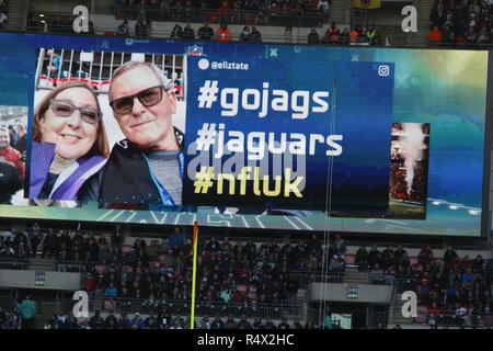 Jacksonville Jaguars vs Philadelphia Eagles, NFL International Series im Wembley Stadion in London, Großbritannien Mit: Atmosphäre, Wo: London, Vereinigtes Königreich, wenn: 28 Okt 2018 Credit: Ricky Swift/WENN.com Stockfoto