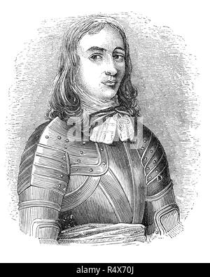 Richard Cromwell (1626-1712) wurde der zweite Lord Protector von England, Schottland und Irland und war einer von nur zwei Bürger der Englischen Staatsoberhaupt zu werden, der andere ist sein Vater, Oliver Cromwell, von dem er den Posten übernommen. Nach dem Tod seines Vaters Richard wurde Lord Protector, aber ihm fehlte Autorität und formal verzichtet Power neun Monate nach Erfolg. Stockfoto