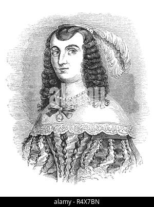 Katharina von Braganza (1638-1705) war Königin von England, Schottland und Irland von 1662 bis 1685, als die Frau des Königs Charles II, aber keine Erben für den König, mit drei Fehlgeburten erlitten. Sie war die Tochter von König Johann IV., der erste König von Portugal wurde aus dem Hause Braganza im Jahre 1640. Jedoch aufgrund ihrer Hingabe zum römisch-katholischen Glauben, in dem sie erhoben worden waren, Catherine war unbeliebt in England, wird aber mit Einführung der Britischen Tee-trinken, das wurde dann unter den portugiesischen Adel verbreitete gutgeschrieben. Stockfoto