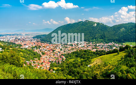 Antenne Panorama von Brasov in Rumänien Stockfoto