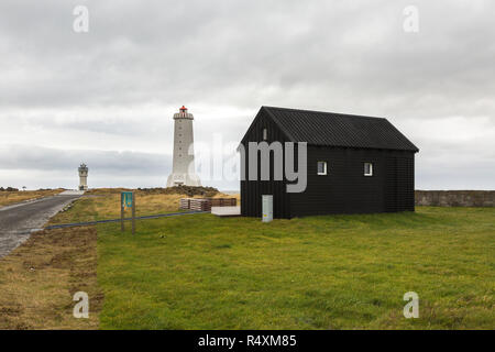 Liefer- Container in Akranes Stockfoto