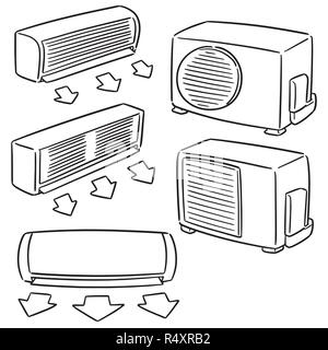 Vektor einrichten der Klimaanlage Stock Vektor