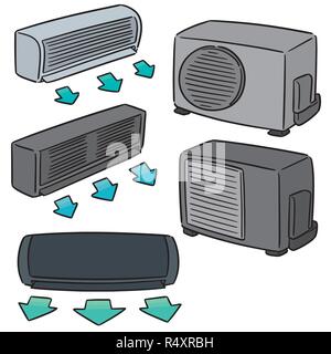 Vektor einrichten der Klimaanlage Stock Vektor