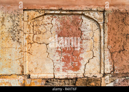 Alte Steinmauer in Fort Amber in Indien Stockfoto