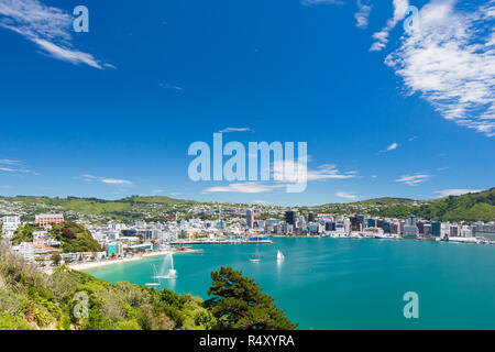 Wellington Hauptstadt von Neuseeland Stockfoto