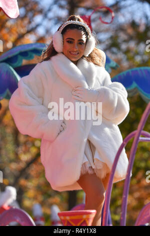 Ally Brooke auf der 92. jährlichen Thanksgiving Day Parade von Macy's anzusehen in New York am Nov. 22, 2018. Stockfoto