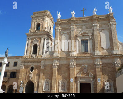 Die Fassade der Duomo (Kathedrale), Brindisi, Apulien, Italien Stockfoto