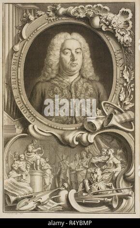 George Frederic Handel. Alexanderâ € ™ s Fest oder die Macht der Musick... London: Gedruckt für William Randall, [1769]. Händel, Georg Friedrich, 1685-1759. Quelle: RM.7. w.5 Frontispiz. Sprache: Englisch. Stockfoto