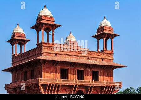 Gebäude in Fatehpur Sikri die Stadt des Sieges der Verlassenen roten Stein Stadt in Indien durch die Große Großmogul Akbar im späten 16. Jahrhundert Stockfoto