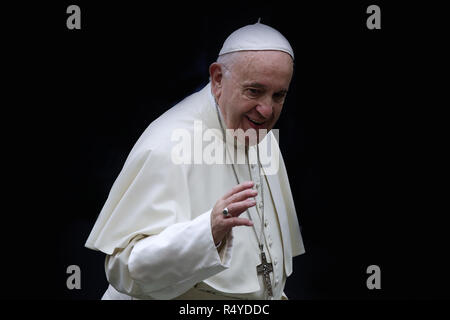 November 28, 2018 - Vatikanstadt (Heiliger Stuhl) Papst Franziskus während seiner Generalaudienz im Vatikan Credit: Evandro Inetti/ZUMA Draht/Alamy leben Nachrichten Stockfoto