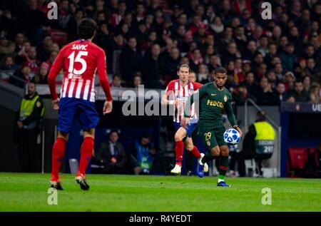 Madrid, Spanien. 28. Nov 2018. Grandsir von Monaco während der UEFA Champions League 2018/19 Match zwischen Atletico de Madrid und Monaco, an Wanda Metropolitano Stadion in Madrid am 28. November 2018. (Foto von Guille Martinez/Cordon Cordon Drücken Drücken) Credit: CORDON PRESSE/Alamy leben Nachrichten Stockfoto