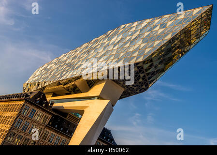Die neuen Antwerp Port Haus/Havenhuis, entworfen von Zaha Hadid Stockfoto