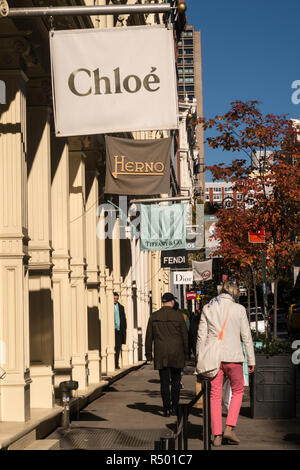 Greene Street in SoHo, New York City, USA Stockfoto