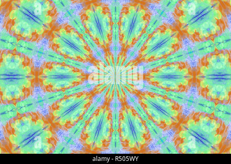 Buntes Kaleidoskop Hintergrundbild Stockfoto