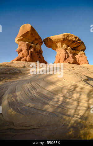 Hoodoos im Garten des Teufels im Grand Staircase - Escalante National Monument in Utah. Stockfoto
