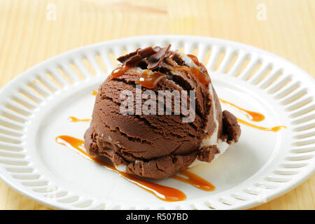Schokolade Vanille-Eis Stockfoto