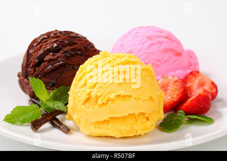 Ice Cream Trio Stockfoto