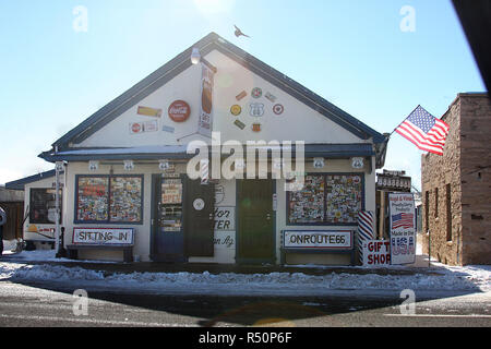 Malerische Straßenrand shop Route 66 bei Seligman, Arizona Stockfoto