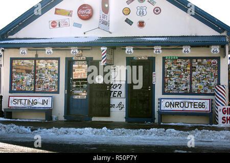 Malerischer Roadside-Shop an der Route 66 in Seligman, Arizona, USA Stockfoto