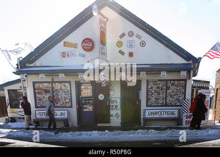 Malerischer Roadside-Shop an der Route 66 in Seligman, Arizona, USA Stockfoto