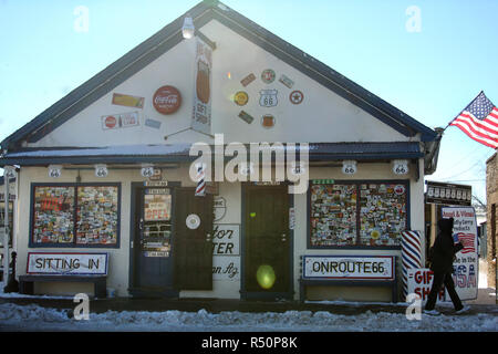 Malerischer Roadside-Shop an der Route 66 in Seligman, Arizona, USA Stockfoto