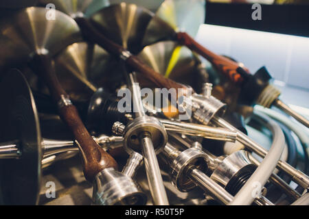 Mine, Shisha. in großen Zahlen liegen auf dem Tisch. Toller Hintergrund für Shisha Konzept. Stockfoto