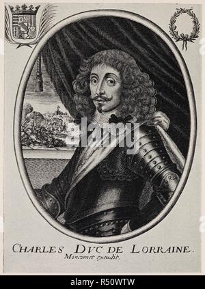 Charles, Duc de Lorraine. Ein Herzog von Frankreich. Une Ursache ceÌleÌ € bre au XVIIe sieÌ € cle. BeÌatrix de Cusance-Caroline d'€™ Autriche-Charles IV de Lorraine. Paris, 1910. Karl IV (5. April 1604 â € "18. September 1675). Herzog von Lothringen von 1624 bis 1634. Quelle: 010663.h.72 gegenüber 221. Sprache: Französisch. Autor: Marechal, Philippe. Stockfoto