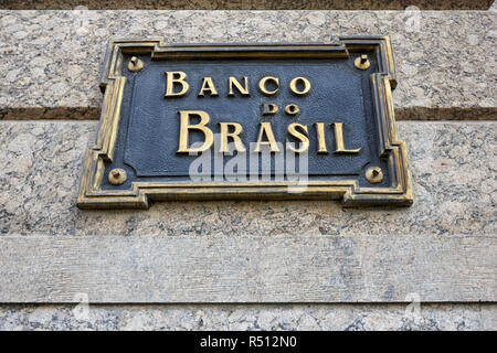 Banco do Brasil Bank unterzeichnen Stockfoto