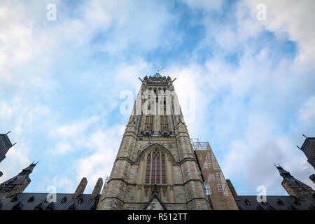 Der Glockenturm der Center Block des Parlaments von Kanada, in der kanadischen parlamentarischen Komplex aus Ottawa, Ontario. Es ist ein großer kandmark, c Stockfoto