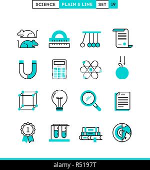 Wissenschaft, Experimente, Labor, Studien und mehr. Stock Vektor