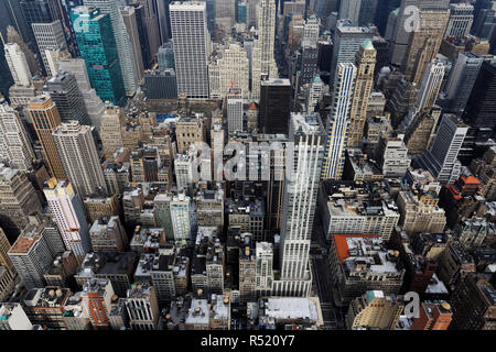 Blick vom Empire State Building, NYC Stockfoto