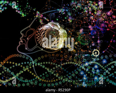 Die Dunkelheit der Maschine Bewusstsein Stockfoto