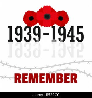 Ww2-Hintergrund. Flache Darstellung von ww2-Vektor Hintergrund für Web Design Stock Vektor