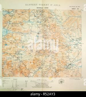 Bashkala - Serai. Osten der Türkei in Asien. Maßstab 1:250.000, oder 1.0. London: Geographische Abschnitt, General Personal, 1901. Quelle: Maps.152.d.2, Blatt 20. Stockfoto