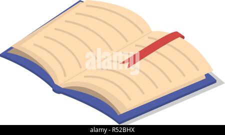 Erste Schule Buchsymbol öffnen. Isometrische der offenen erste Schule buch Vektor Symbol für Web Design auf weißem Hintergrund Stock Vektor