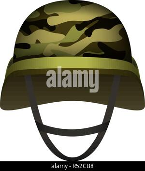 Modernes Design Armee Helm mockup. Realistische Abbildung der moderne Armee Helm Vector Mockup für Web Design auf weißem Hintergrund Stock Vektor